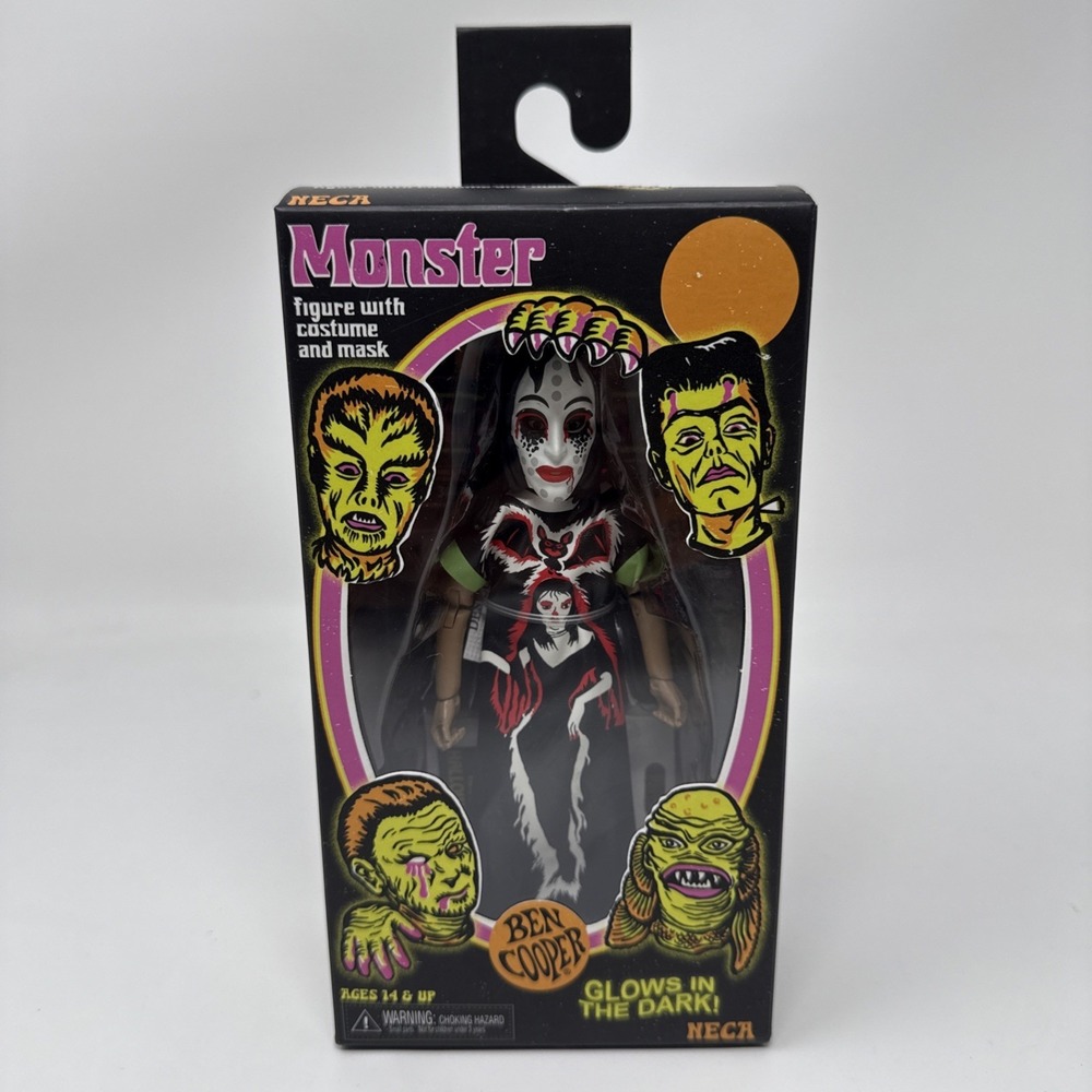 NECA Ben Cooper Monster Glow in Dark Costume Vampire Girl Mask 5.5 Inch Figure